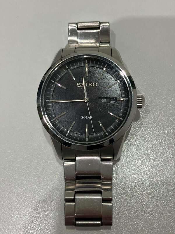 【O40935】SEIKO セイコー ソーラークオーツ腕時計 V158-0AM0 稼働品 中古現状品