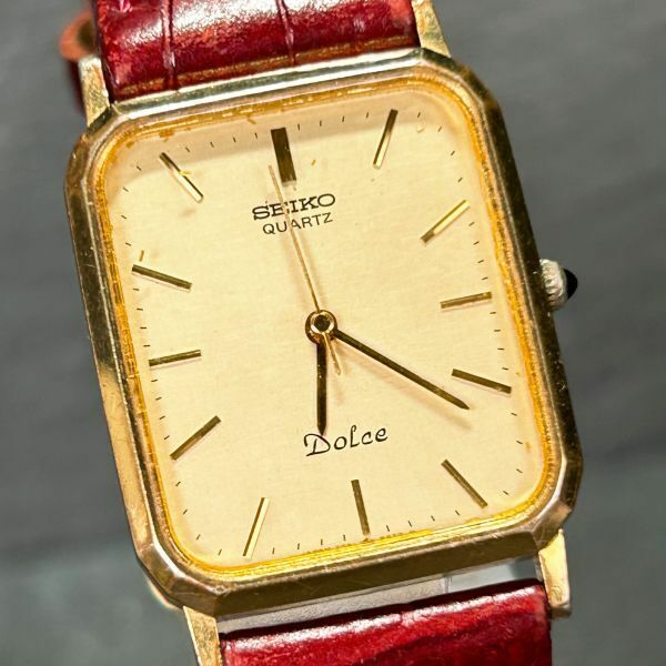 1970年代製 SEIKO セイコー DOLCE ドルチェ 7731-5240 腕時計 クオーツ アナログ ゴールド ヴィンテージ 亀戸製 電池交換済み 動作確認済み