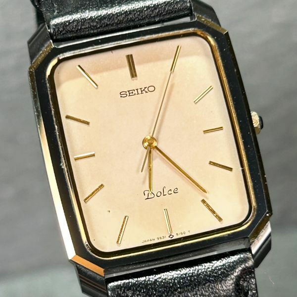 1970年代製 SEIKO セイコー DOLCE ドルチェ 9531-5130 腕時計 クオーツ アナログ ゴールド ヴィンテージ 諏訪精工舎 メンズ 新品電池交換済