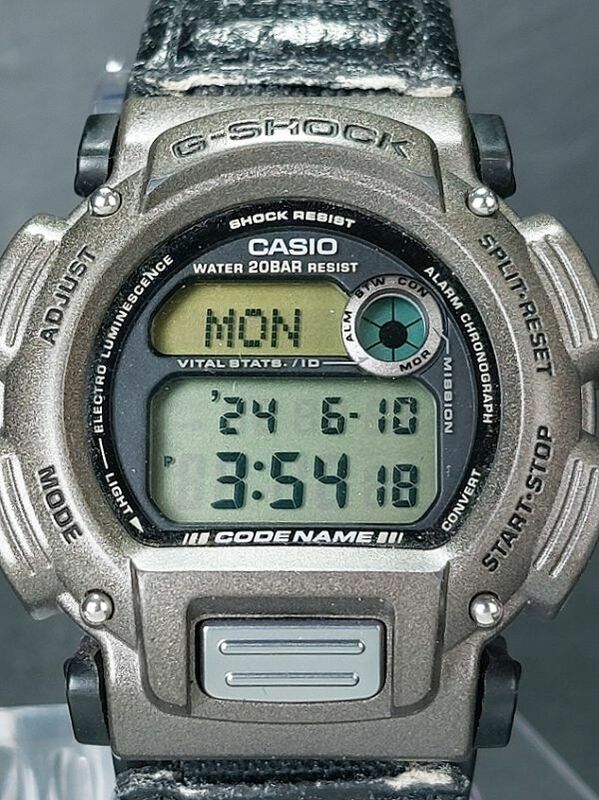 CASIO カシオ G-SHOCK ジーショック DW-8800 メンズ デジタル 腕時計 レザーベルト ステンレススチール 新品電池交換済み 動作確認済み