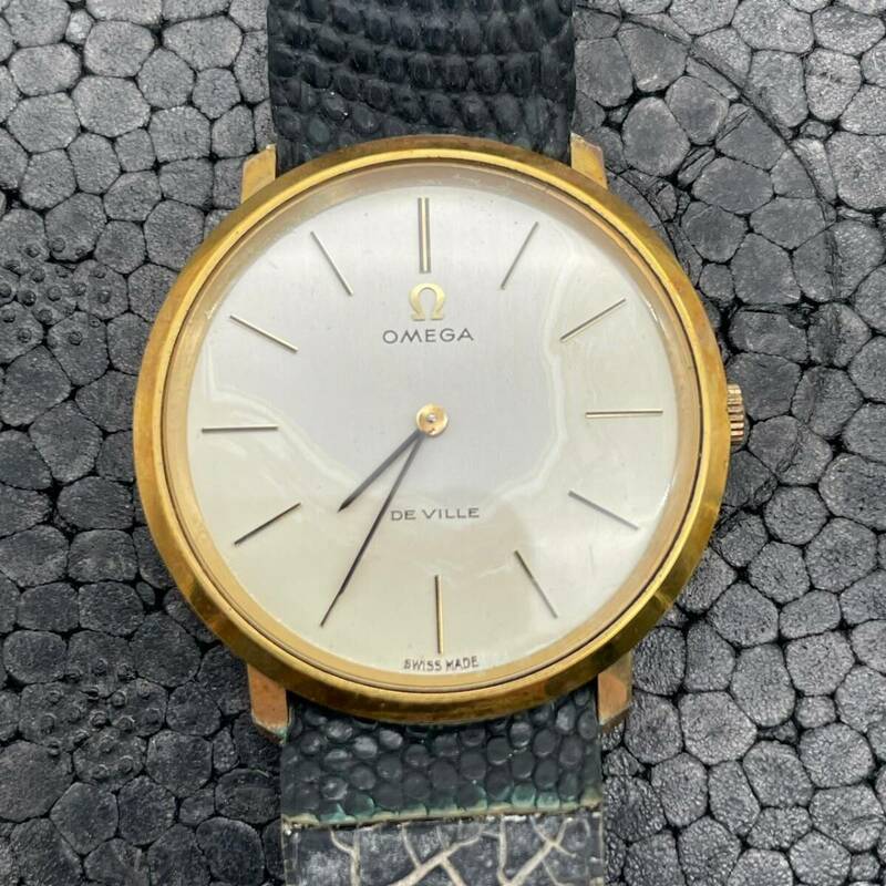 EY0608-3 OMEGA ◆ オメガ ◆ DE VILLE 腕時計 金色枠 SWISS MADE ビンテージ 現状品 時計 ブランド 60サイズ