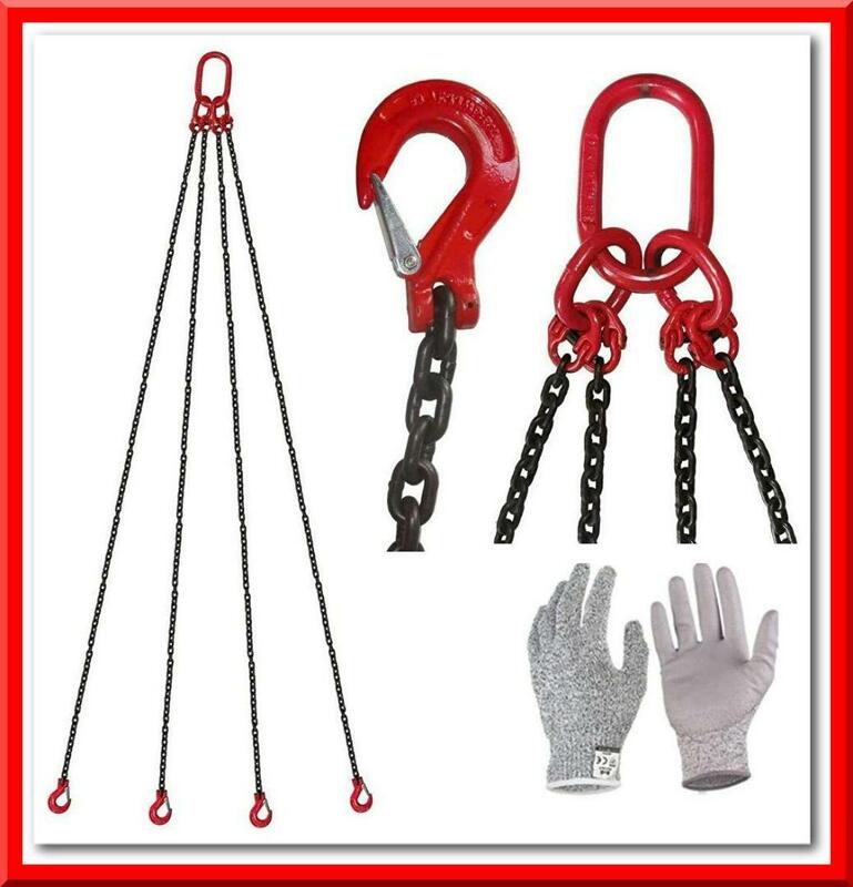 【新品】スリングチェーン 3t 4本吊り 耐荷重3t 吊りクランプ 吊りベルト 吊り具