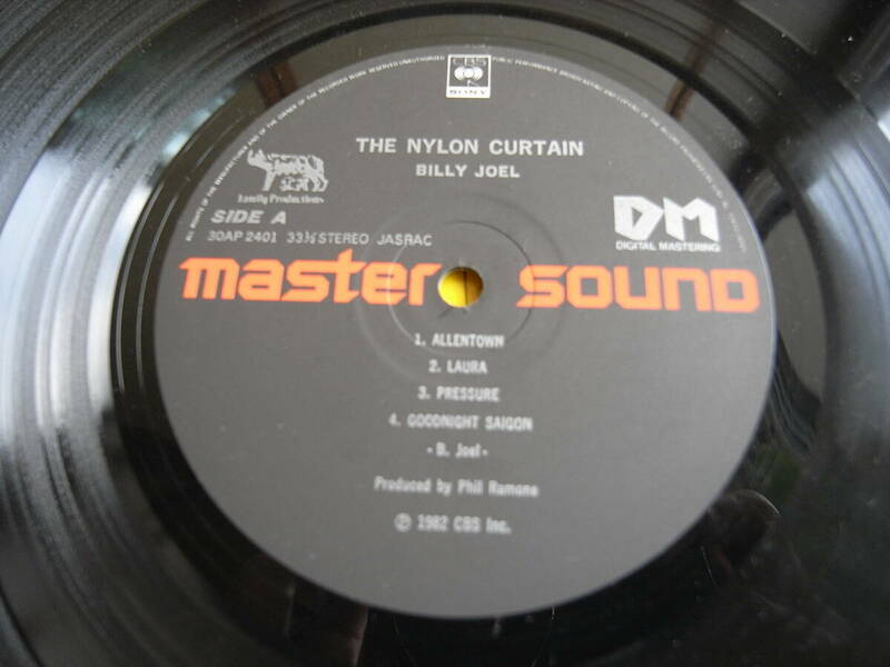 高音質レコード1442弾 SONY MASTER SOUNDシリーズ　BILLY JOEL / THE NYLON CURTAIN