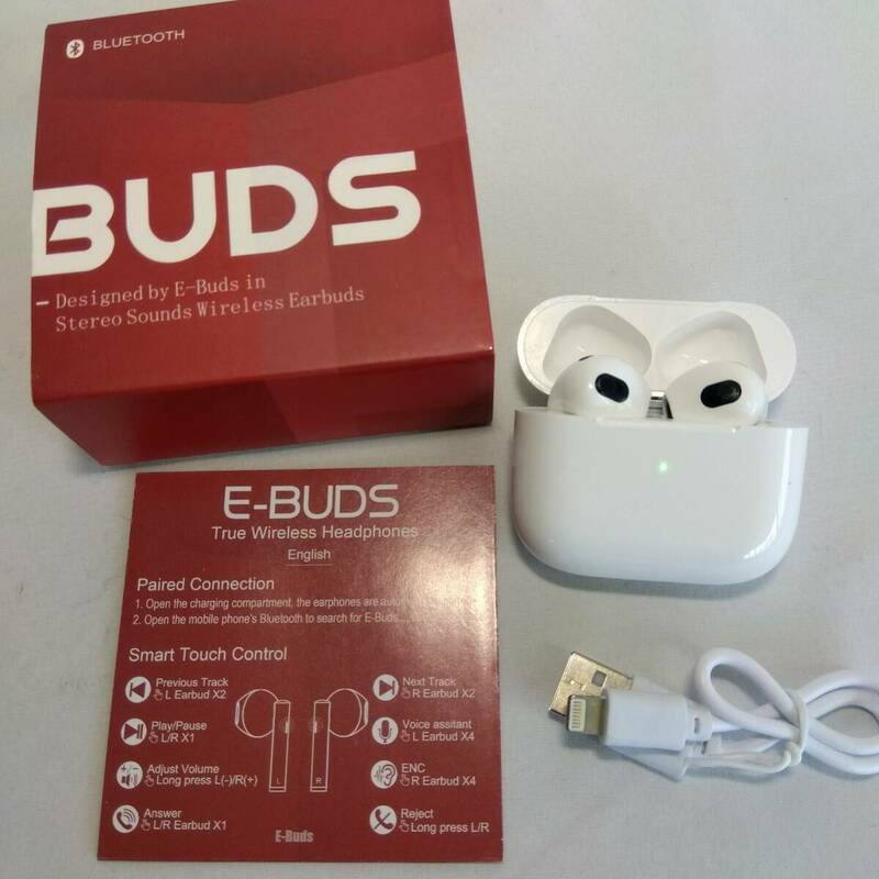 E-BUDS Bluetooth ワイヤレスイヤホン　ホワイト