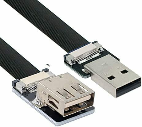 NFHK USB 2.0 Type-A オス - メス延長データフラットスリムFPCケーブル 50CM