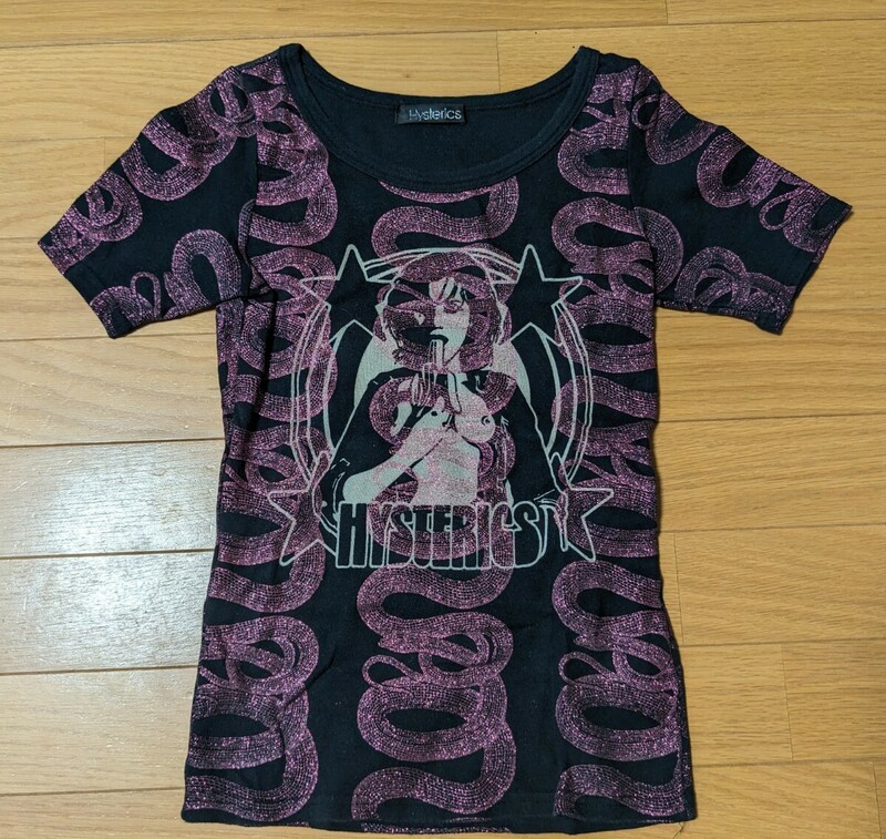 ヒステリックグラマー　ガール×スネーク柄　半袖ちびTシャツ