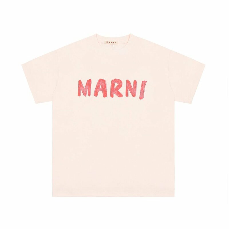 MARNI マルニ ロゴ入り コットン製 半袖Tシャツ ベージュ カットソー ユニセックス 38サイズ（155/80A）