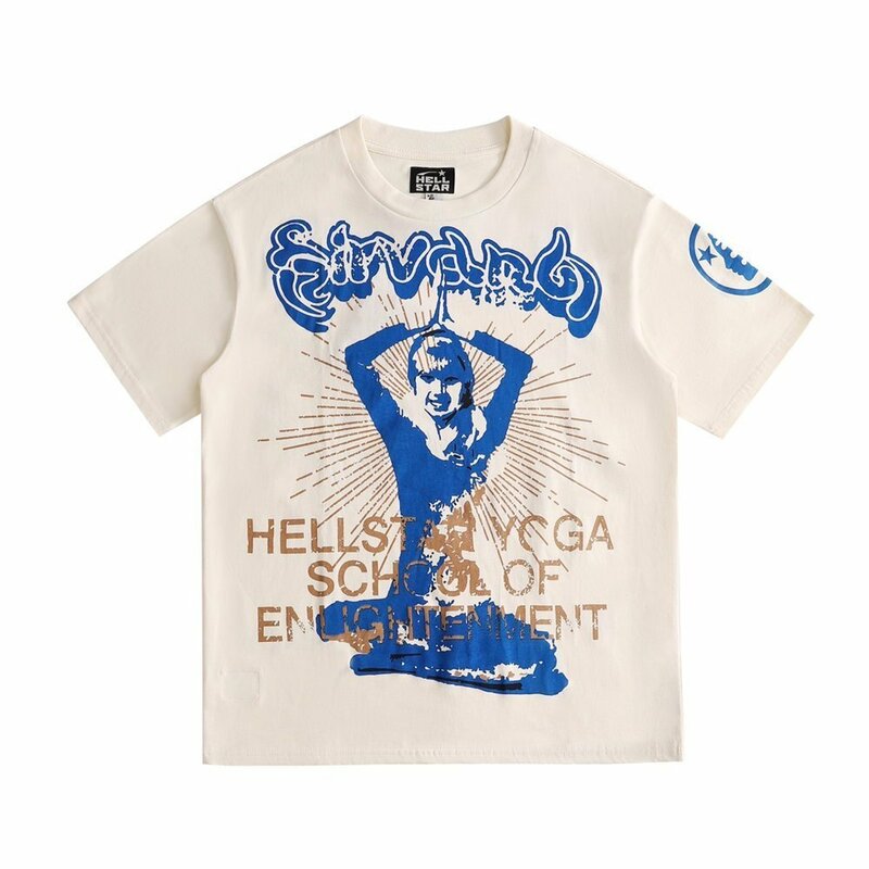 HELLSTAR STUDIOS YOGA T-SHIRTS (CREAM)ヘルスター/ショートスリーブティーシャツ/ベージュ ナチュラルカラー Lサイズ