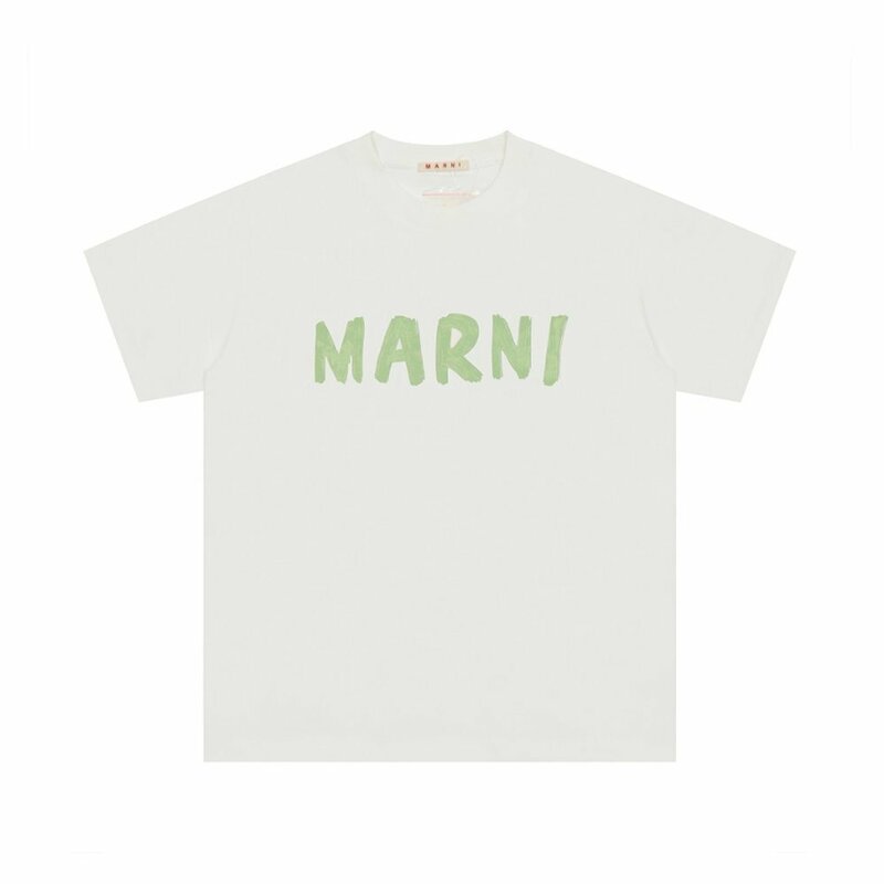 MARNI マルニ ロゴ入り コットン製 半袖Tシャツ 白 カットソー ユニセックス 42サイズ（165/88A）