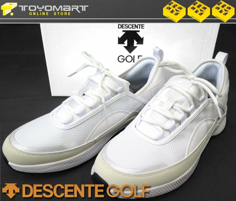 G211●DESCENTE GOLF デサントゴルフ●新品 【断熱効果 ガイナ 採用】 ソフトスパイク ゴルフシューズ　ホワイト/27.0cm　定価27500円