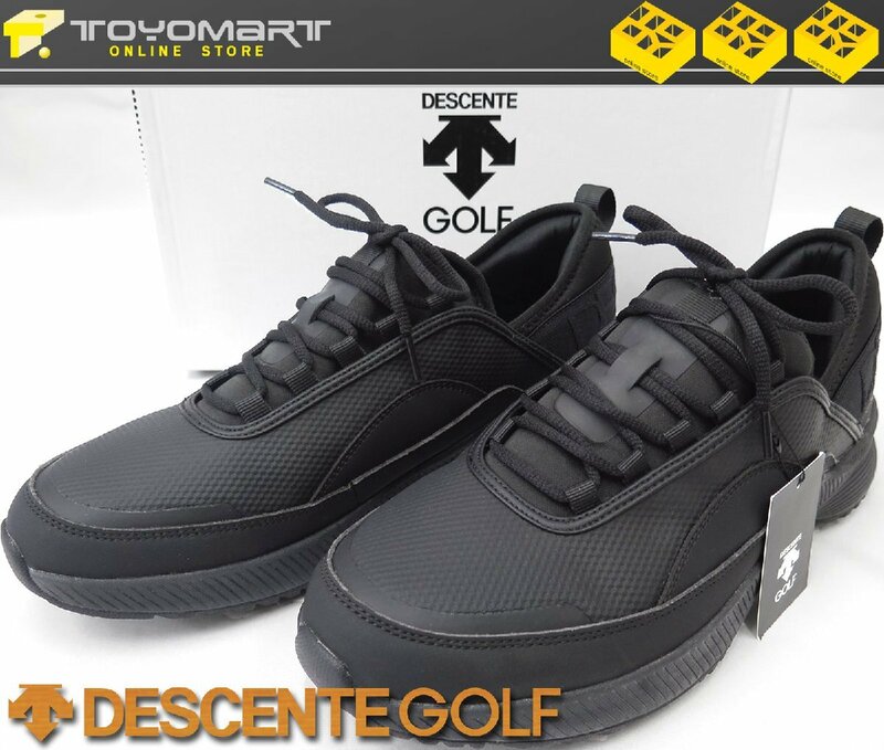 G207●DESCENTE GOLF デサントゴルフ●新品 【断熱効果 ガイナ 採用】 ソフトスパイク ゴルフシューズ　ブラック/27.5cm　定価27500円