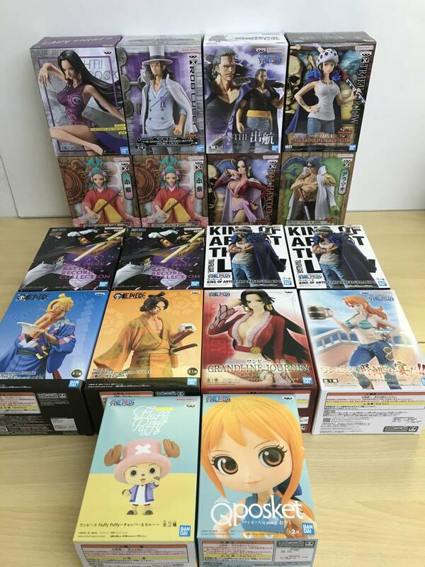 076(10-3) 1円スタート ワンピース フィギュア 18個 セット DXF Qposket JAIA プライズ THE出航 THE GRANDLINE SERIES 他