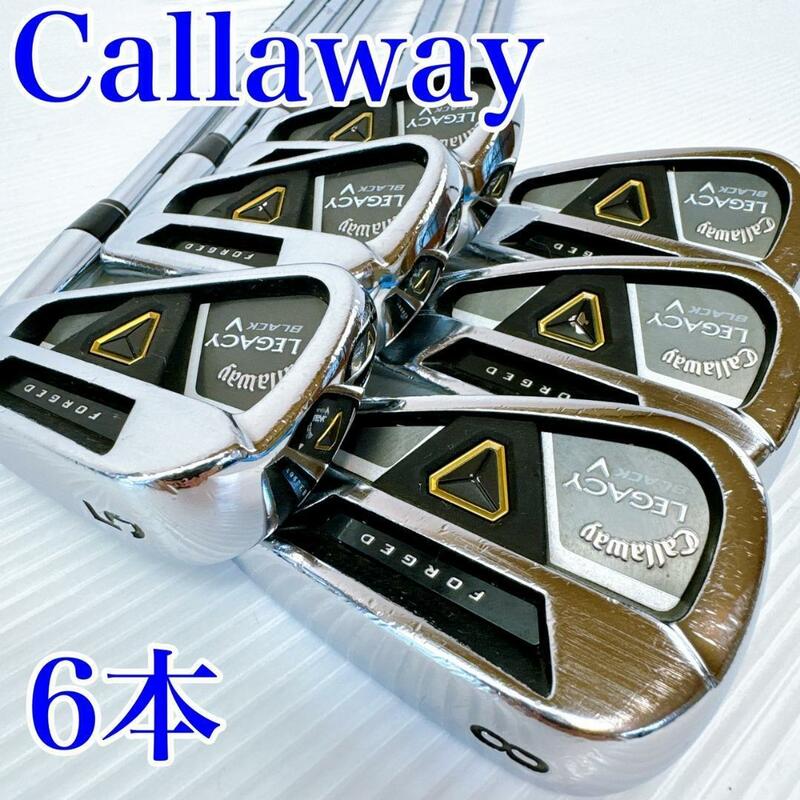 【名器】キャロウェイ　レガシーブラック　アイアンセット　6本／純正スチール　Callaway　LEGACY BLACK　軟鉄鍛造　メンズ・初心者