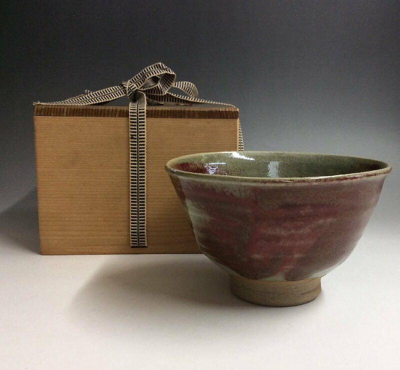 【三】抹茶碗 茶道具 作家物 在銘 大きめ （サイズ口径約14cm×高さ8.5cm） コレクター放出品 器 茶碗　eE856-B