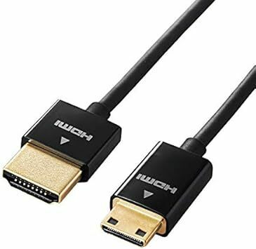 エレコム mini HDMI ケーブル 2m 4K × 2K対応 スーパースリム ブラック DH-HD14SSM20B