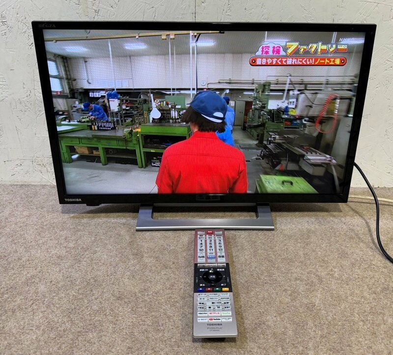 TOSHIBA/東芝 24V型 液晶テレビ REGZA 24V34 2021年製 レグザエンジン PowerDrive ネット動画 スマートテレビ