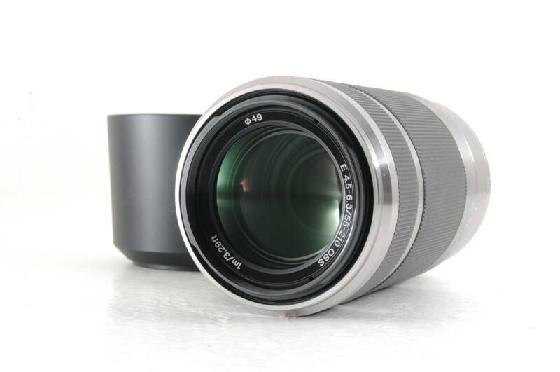 動作品 ソニー SONY E 55-210mm f4.5-6.3 OSS SEL55210 Eマウント AF 一眼カメラレンズ フード付 管GG3305