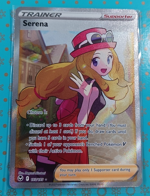 ポケカ　英語版　正規品　セレナ　193/195　SR　海外版　ポケモンカードゲーム　Pokemon　Serena　Full Art