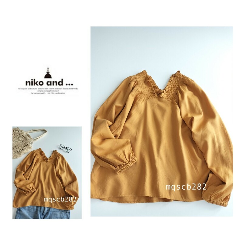 ニコアンド niko and… コットンブレンド ブラウス プルオーバー size 3