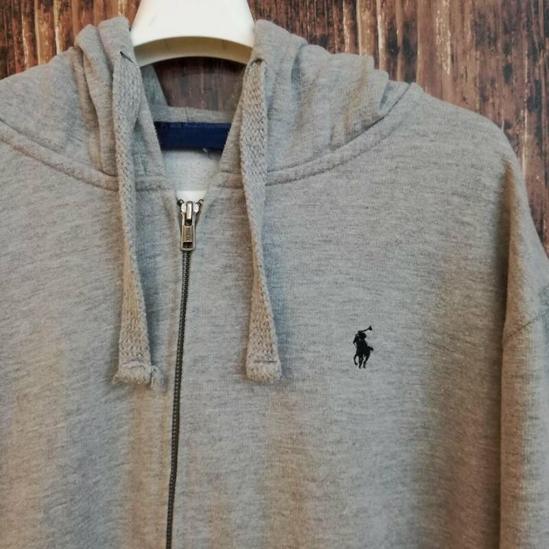 POLO RALPH LAUREN ポロ ラルフローレン フルジップパーカー レディース XLサイズ LL 2L グレー スウェット スエット アメリカ古着 中古