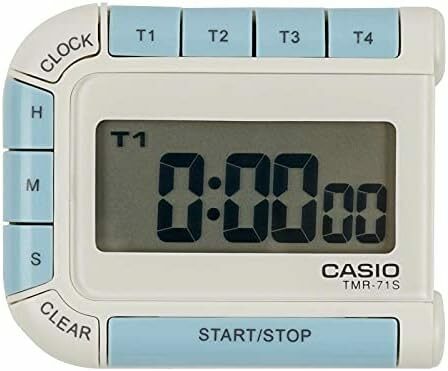 CASIO(カシオ) デジタルタイマー カウントダウン ストップウォッチ マグネット 付き ホワイト TMR-71S-7J