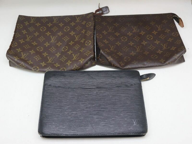 ルイヴィトン/LOUIS VUITTON/モノグラム/エピ/ポーチ/クラッチバッグ/セカンドバッグ/3点セット/まとめ