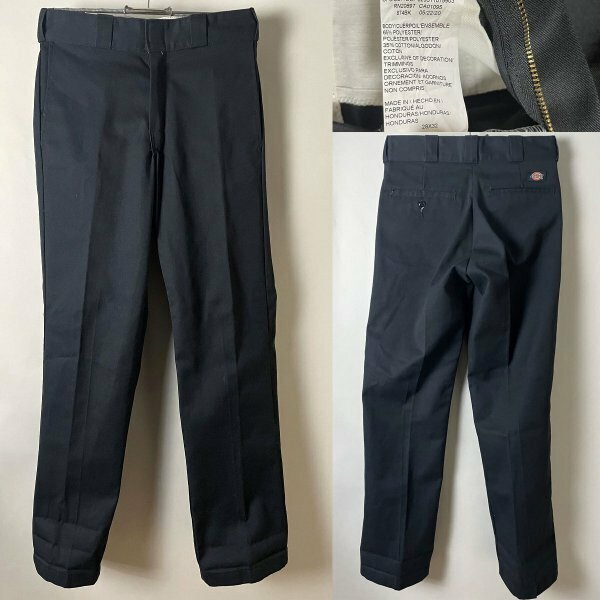 ★【並品 名作 定番 USED品】ビンテージ Dickies ディッキーズ 874BK オリジナルフィット ワーク チノパンツ ストレート W28 L32 ブラック