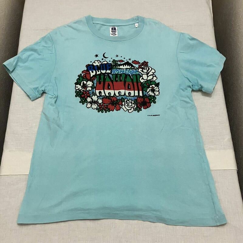 ハリラン シャツ メンズ men's 日本製 HRM 上 シャツ 聖林公司 Hawaii ハワイ ロゴ tシャツ blue hawaii 1
