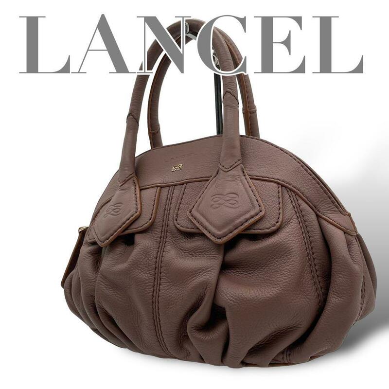 美品　LANCEL　ランセル　レディース　ピンク　ハンドバッグ　レザー　S3