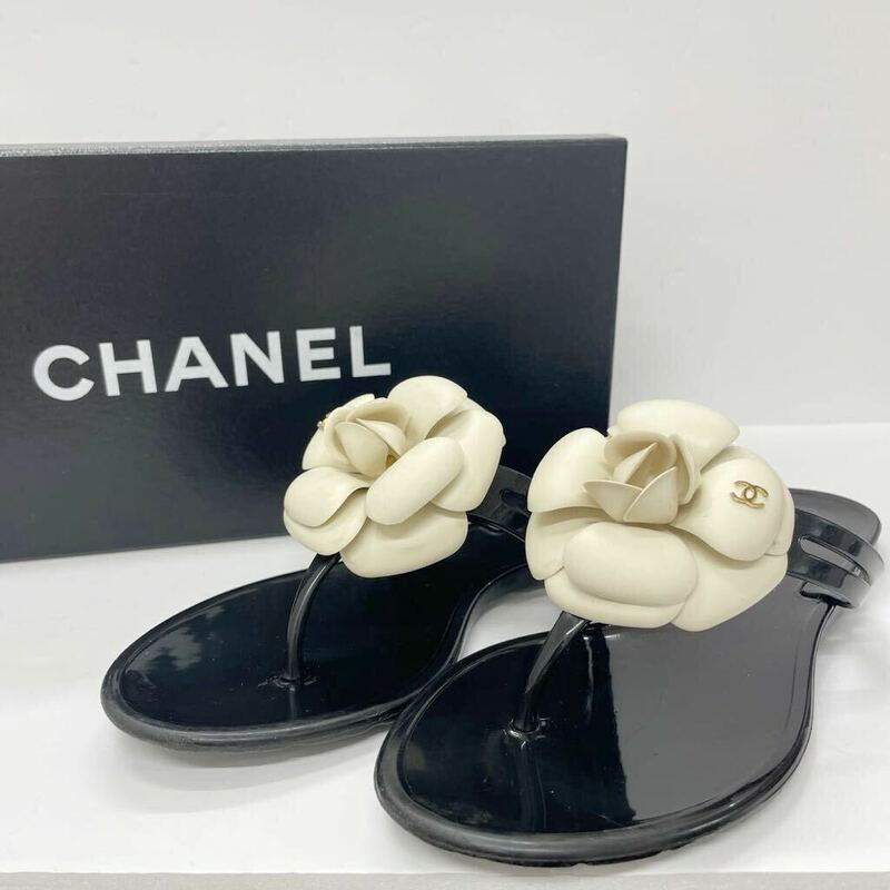 【M】極美品CHANEL シャネル ビーチサンダル　35