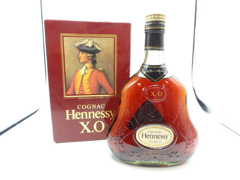 ☆グリーンボトル☆#1317 ヘネシー/Hennessy XO ブランデー 金キャップ 700ml 40度 古酒 未開栓 現状品