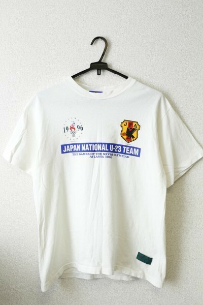 JFA♪マイアミの奇跡 1996年 アトランタ五輪 フットボール♪JAPAN NATIONAL U-23 TEAM Tシャツ♪ホワイト Lサイズ