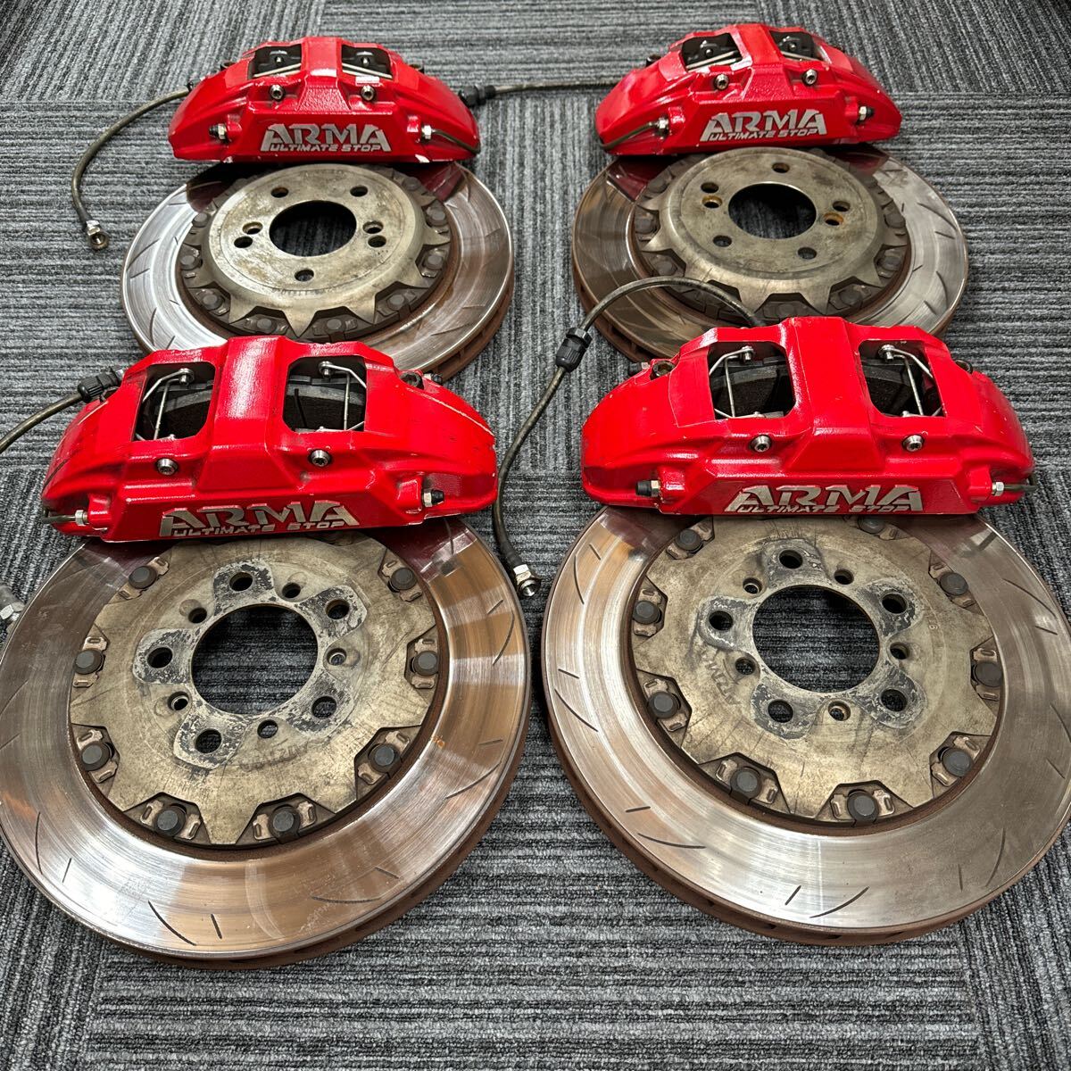 中古 BMW E46 M3 ARMASPEED ブレーキ キャリパー ローター ブレーキパッド ブレーキホース 前後セット 6POT 4POT