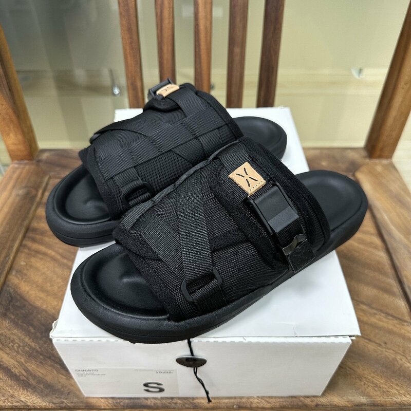 新品同様 参考定価6万 VISVIM ビズビム CHRISTO SANDAL クリスト サンダル 靴 スリッパ シューズ ブラック 中村ヒロキ サイズS