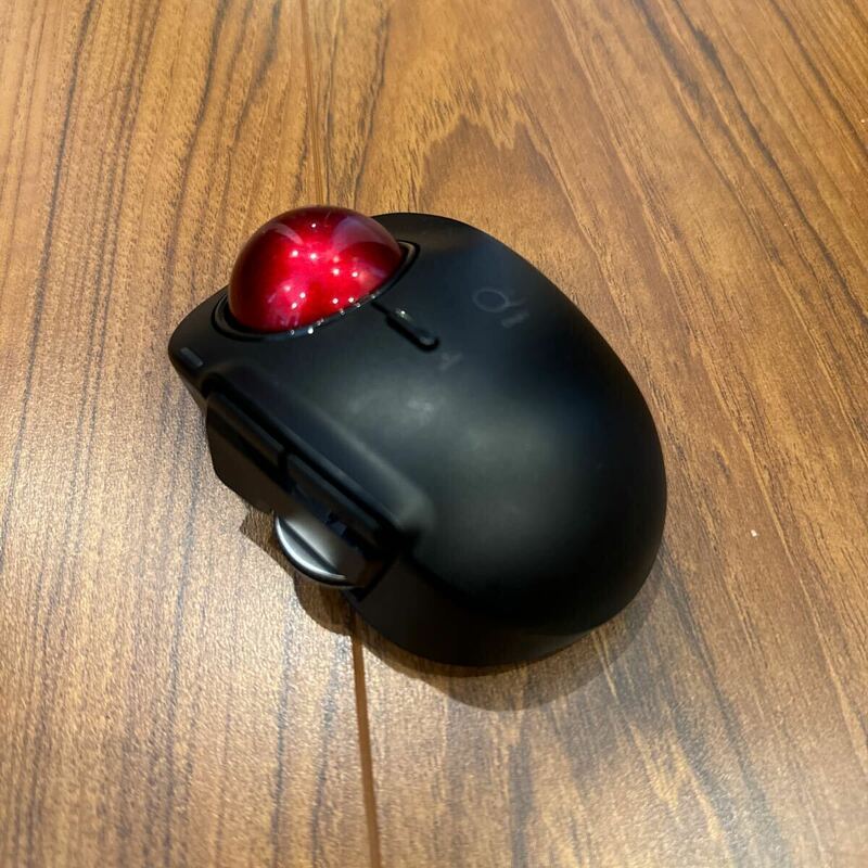 ナカバヤシ トラックボールマウス 小型Bluetooth5 ボタンレーザー式人差し指トラックボール ブラック