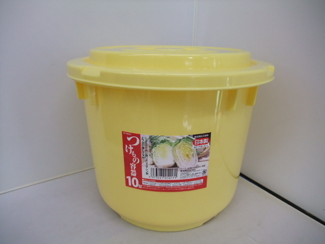 日本製　　トンボ 　つけもの容器 　10型 　１０Ｌ　　漬物　樽　　押し蓋付　漬物容器　