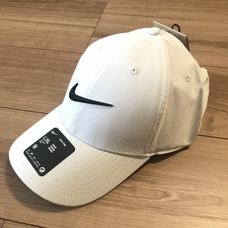 定価3410★新品未使用 ナイキNIKE ゴルフ キャップ 帽子 ドライフィット ゴルフ テニス トレーニング ランニング ジョギング ホワイト 白