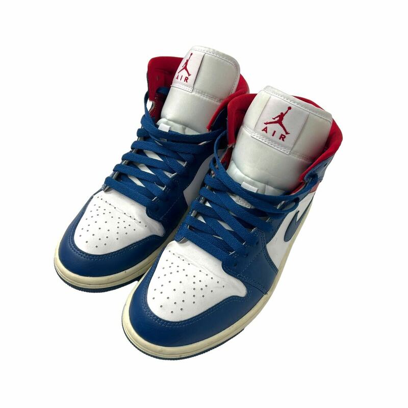 ★売り切り1000円スタート★ NIKE WMNS AIR JORDAN 1 MID BQ6472 146 ナイキ ウィメンズ エア ジョーダン US9 26cmフレンチブルージム