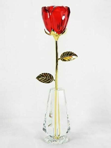 【限定品】天然水晶のバラ置物(ロマンチックなプレゼント)1203-YS-100D