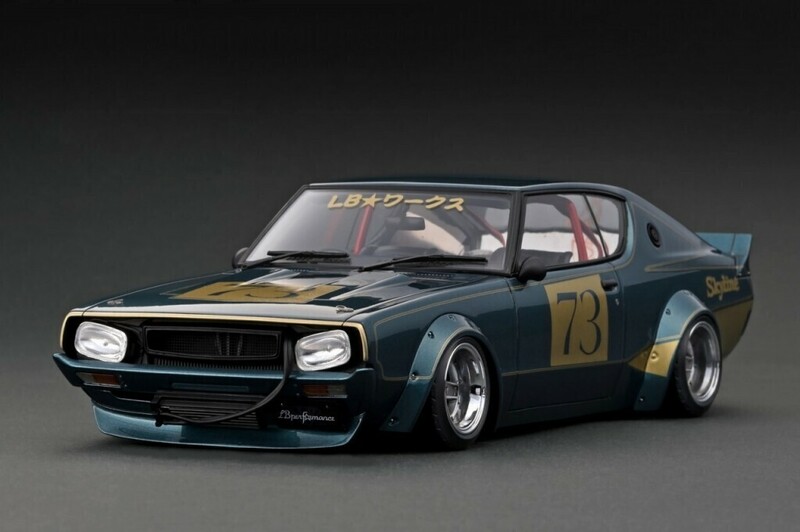 【イグニッションモデル】 1/18 LB-WORKS Kenmeri (ケンメリ) 2Dr Blue Green Metallic [IG3216]★未開封新品！