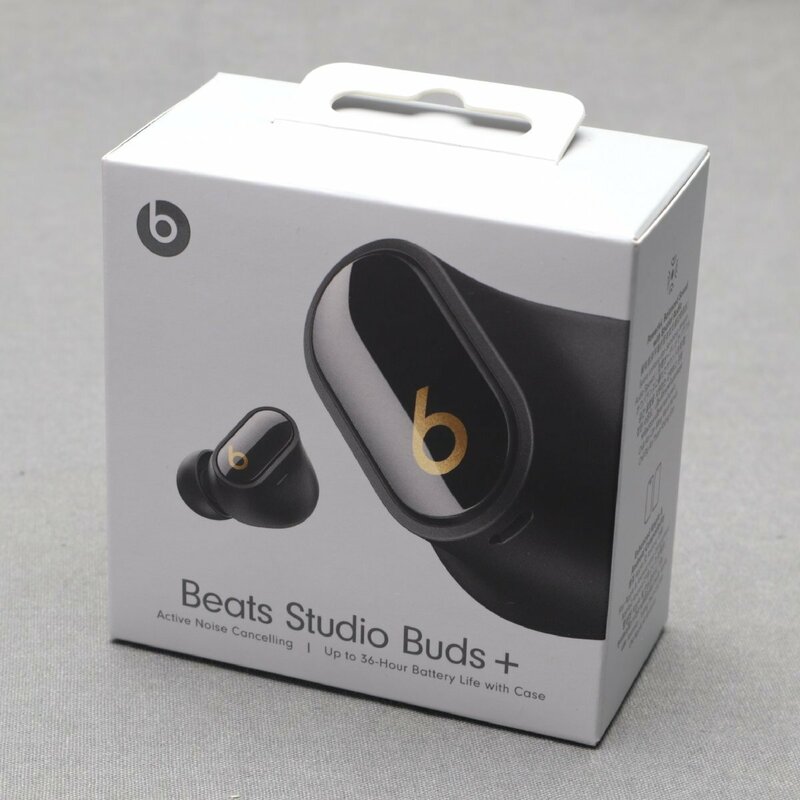 【電化】Beats（ビーツ）　Studio Buds+ ワイヤレスノイズキャンセリングイヤホン MQLH3PA/A ブラック/ゴールド　未使用品