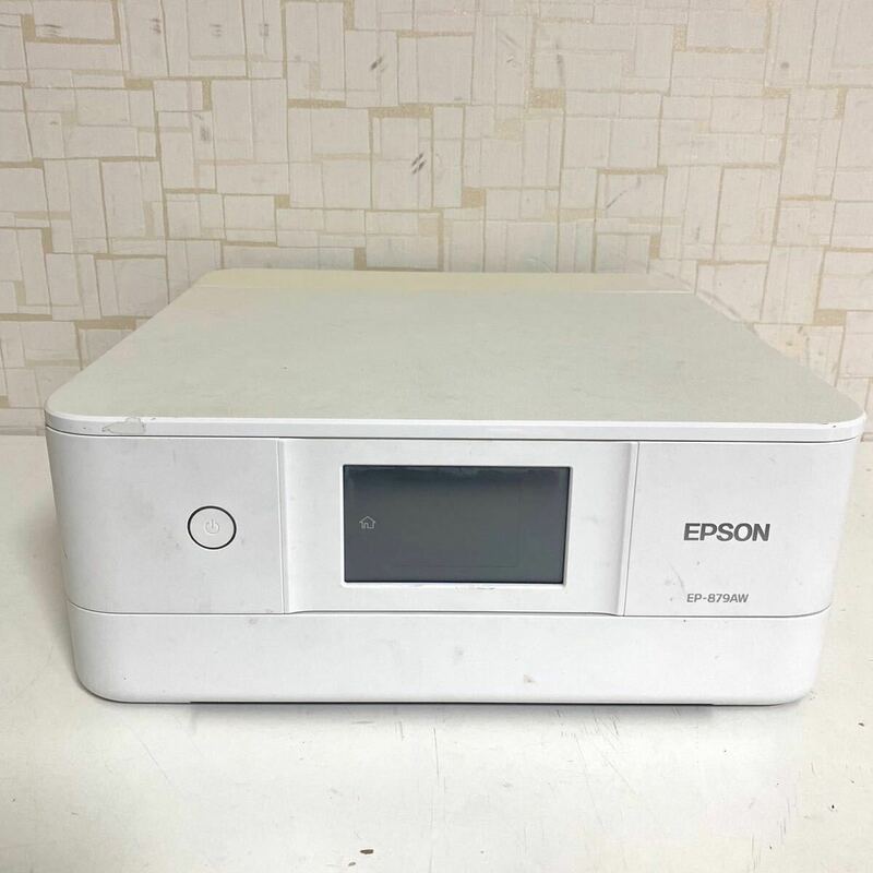 EPSON エプソン EP-879AW インクジェットプリンター ホワイト 本体 通電確認済み 現状品 ジャンク y-060105-02