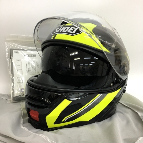 SHOEI NEOTEC2 EXCURSION システムヘルメット 外装美品 フルフェイス PINLOCKシート装着 Mサイズ イエロー ショウエイ バイク用 N18974H●