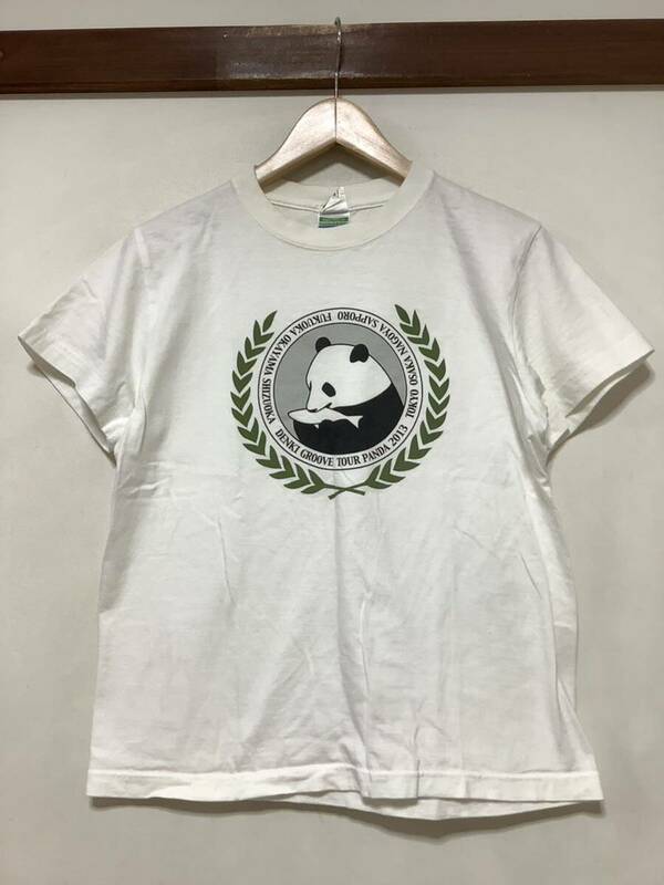 め1321 電気グルーヴ ツアーパンダ2013 人間も動物 プリントTシャツ 半袖Tシャツ S ホワイト 