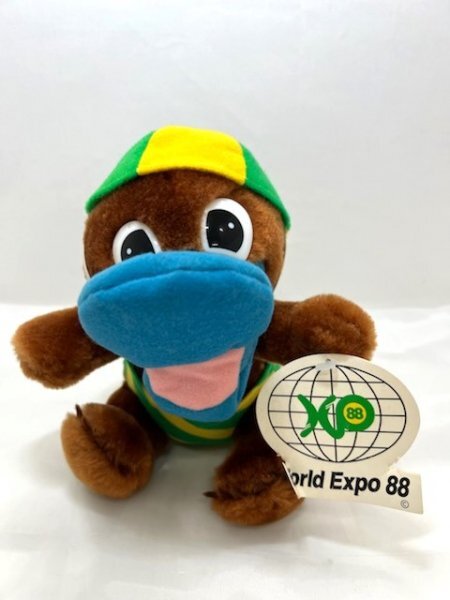 【AI雑貨-104】★ World Expo 88 世界博覧会88 マスコット　エキスポオズ ぬいぐるみ★オーストラリア/ブリスベン★タグ付き長期保管品★KT