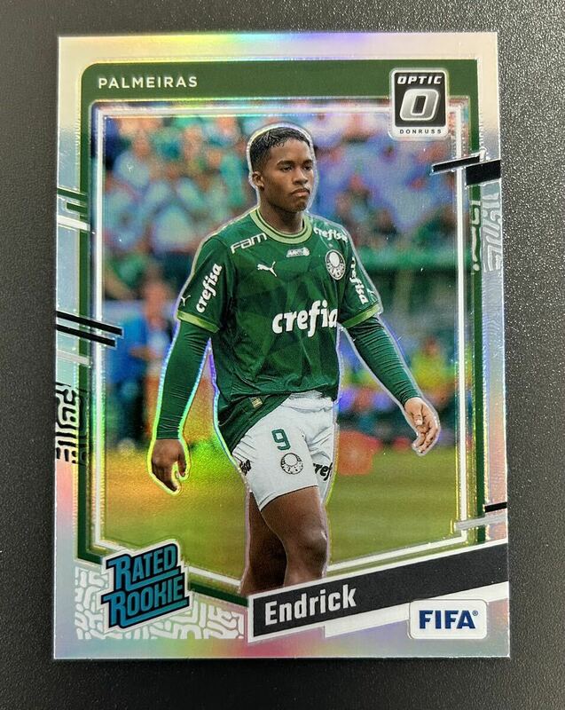 2023-24 Donruss Soccer Endrick Palmeiras RC Silver Holo Prizm Rated Rookie