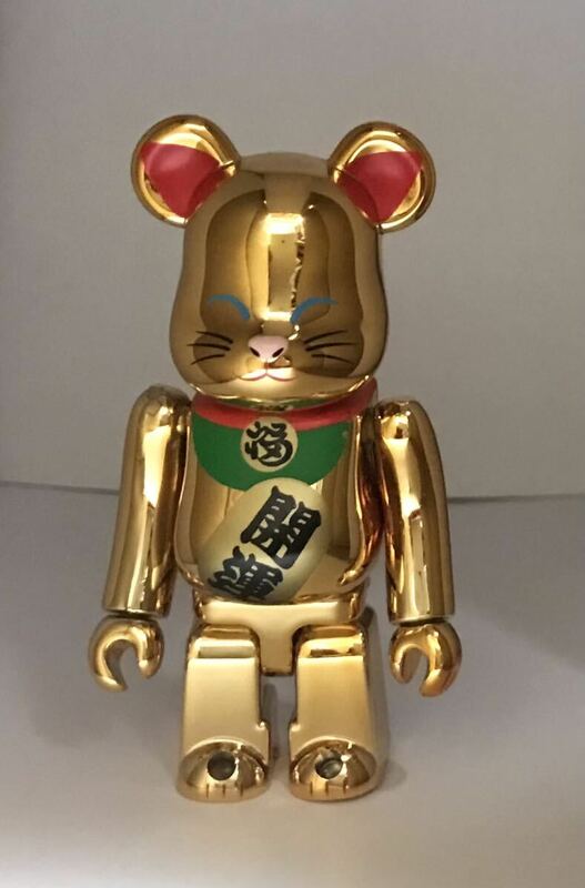 Be@rbrick ベアブリック 招き猫 金 ゴールド 開運 東京スカイツリーソラマチ店限定 100% フィギュア 人形 Bearbrick