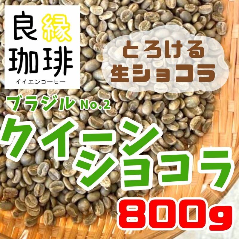 生豆 ブラジル クィーンショコラ Qグレード 800g コーヒー豆 珈琲豆 コーヒー生豆
