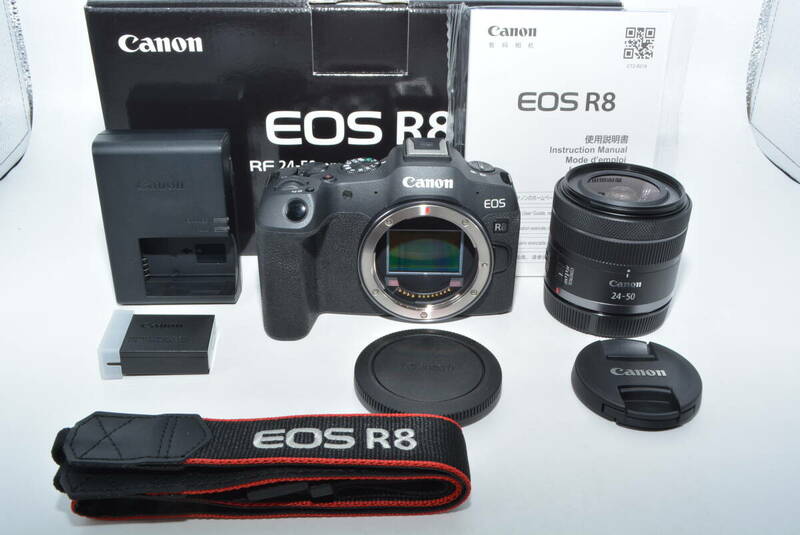 【特上品】 Canon EOS R8 フルフレーム ミラーレスカメラ RF24-50mm F4.5-6.3 IS STMレンズ付き #7184
