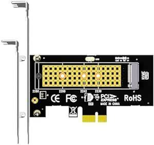 GLOTRENDS PA09-X1 M.2 PCIe X1変換アダプターカード、M.2 PCIe 4.0/3.0/2.0 SS